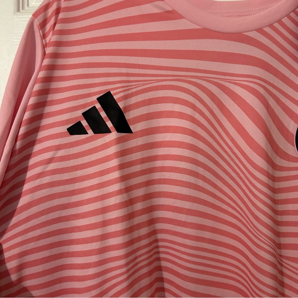 adidas Lionel Messi Inter Miami CF #10 Men's Performance Shirt Pink, XL - Picture 3 of 9